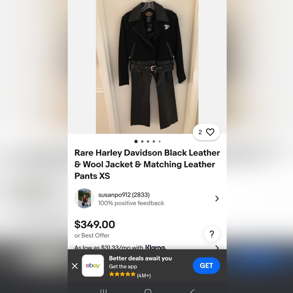 Gorgeous Harley-Davidson Women's Wool/Leather Jacket Size Medium - Picture 11 of 11